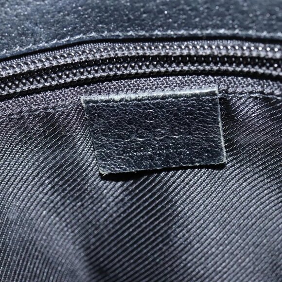 GUCCI GG Canvas Shoulder Bag Black Silver 114273 Auth 147943 - Picture 11 of 15